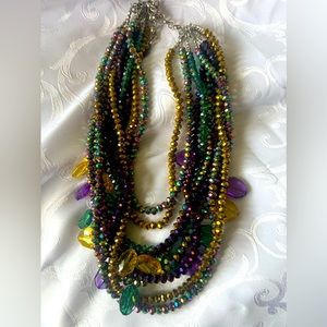 Sassy Jones Gold, Green and Purple Malia Necklace